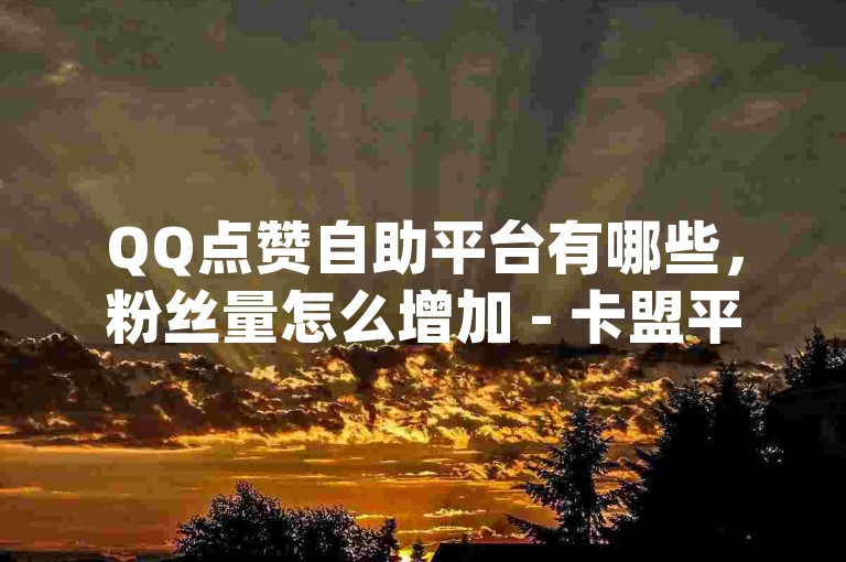 QQ点赞自助平台有哪些，粉丝量怎么增加 - 卡盟平台qq业务 - 自动引流推广app