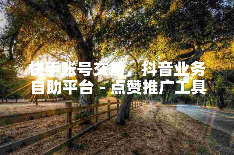 快手账号交易，抖音业务自助平台 - 点赞推广工具 - 头条加粉服务