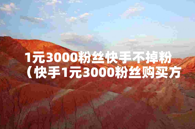 1元3000粉丝快手不掉粉（快手1元3000粉丝购买方法分享）