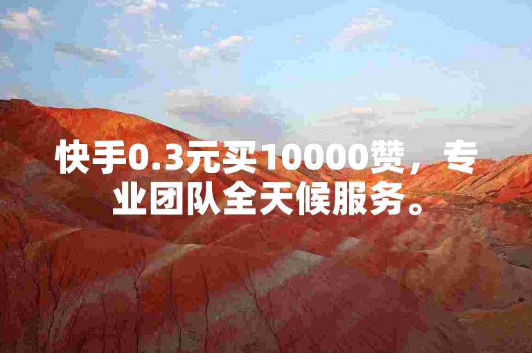 快手0.3元买10000赞，专业团队全天候服务。