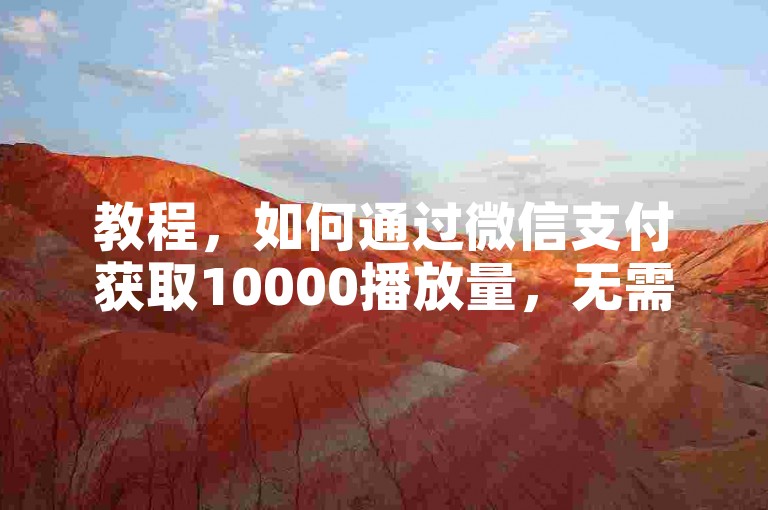 教程，如何通过微信支付获取10000播放量，无需额外费用。