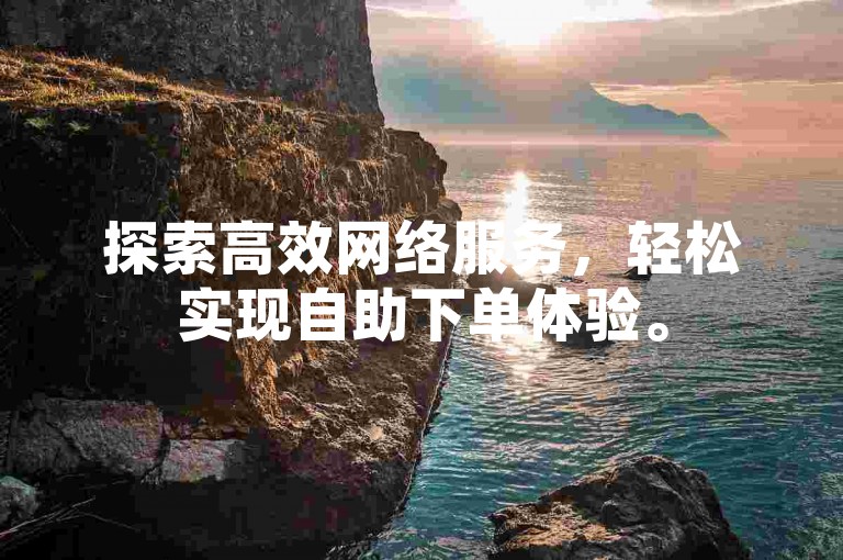 探索高效网络服务，轻松实现自助下单体验。