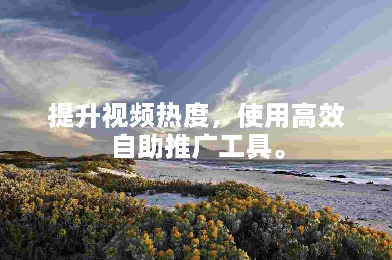 提升视频热度，使用高效自助推广工具。