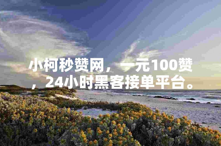 小柯秒赞网，一元100赞，24小时黑客接单平台。