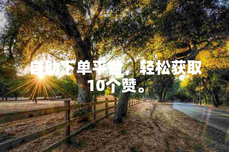 自助下单平台，轻松获取10个赞。
