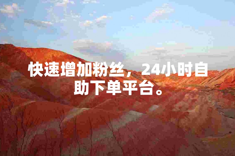 快速增加粉丝，24小时自助下单平台。