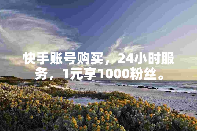 快手账号购买，24小时服务，1元享1000粉丝。