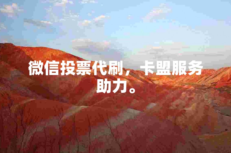 微信投票代刷，卡盟服务助力。