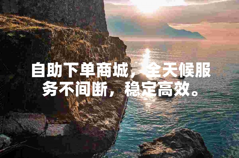自助下单商城，全天候服务不间断，稳定高效。