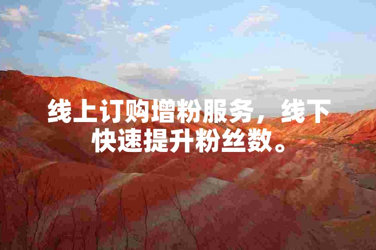 线上订购增粉服务，线下快速提升粉丝数。