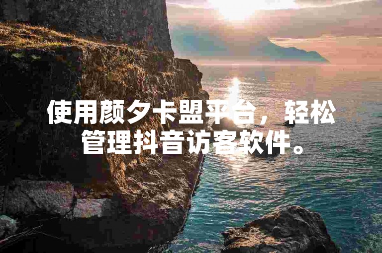 使用颜夕卡盟平台，轻松管理抖音访客软件。