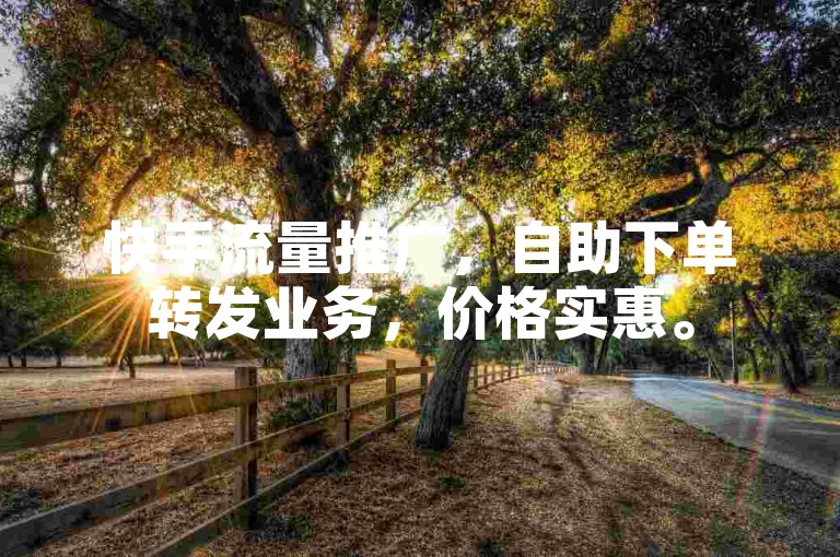 快手流量推广，自助下单转发业务，价格实惠。