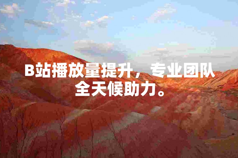 B站播放量提升，专业团队全天候助力。