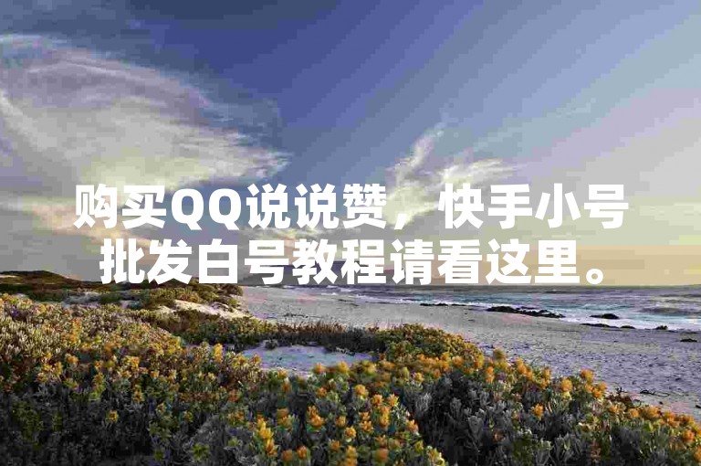购买QQ说说赞，快手小号批发白号教程请看这里。