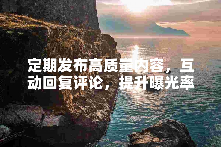 定期发布高质量内容，互动回复评论，提升曝光率。