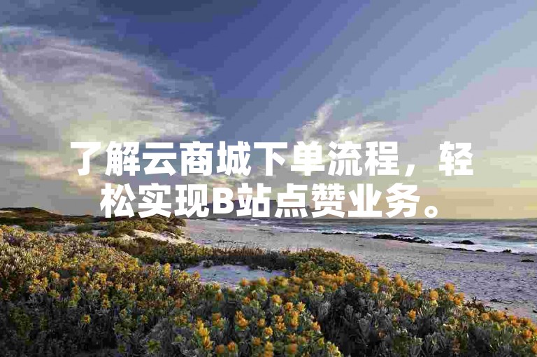 了解云商城下单流程，轻松实现B站点赞业务。
