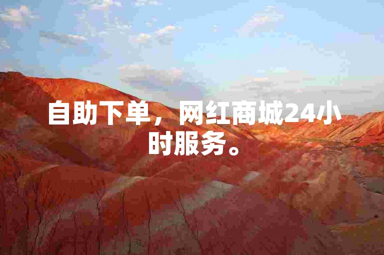 自助下单，网红商城24小时服务。