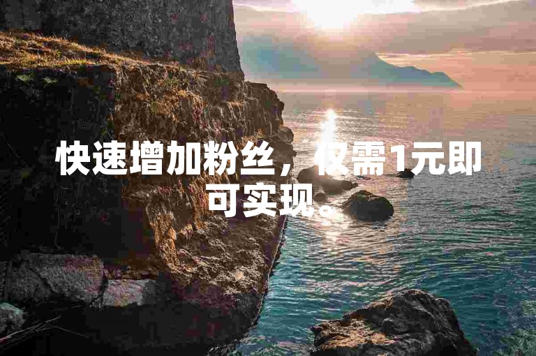 快速增加粉丝，仅需1元即可实现。