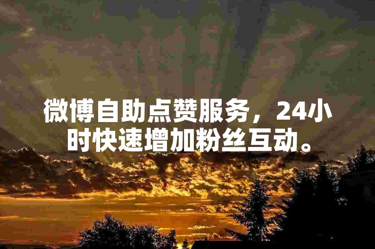 微博自助点赞服务，24小时快速增加粉丝互动。