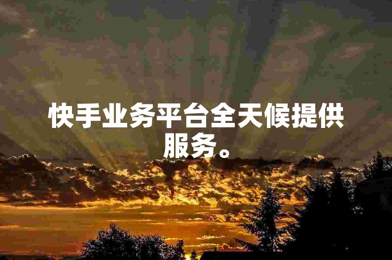 快手业务平台全天候提供服务。