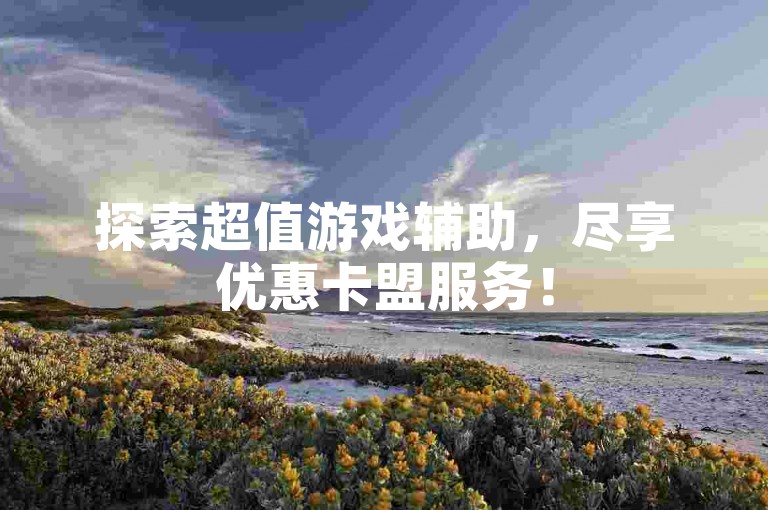 探索超值游戏辅助，尽享优惠卡盟服务！