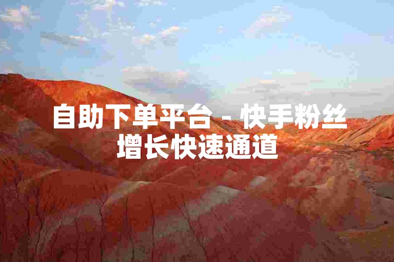 自助下单平台 - 快手粉丝增长快速通道
