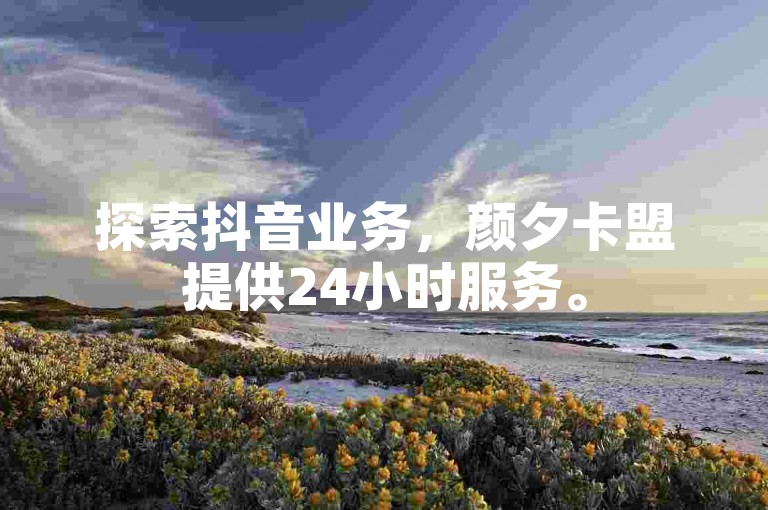 探索抖音业务，颜夕卡盟提供24小时服务。