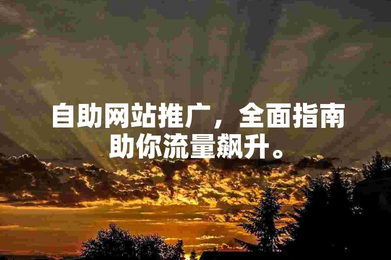 自助网站推广，全面指南助你流量飙升。