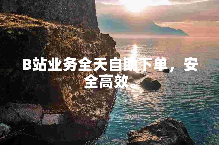B站业务全天自助下单，安全高效。
