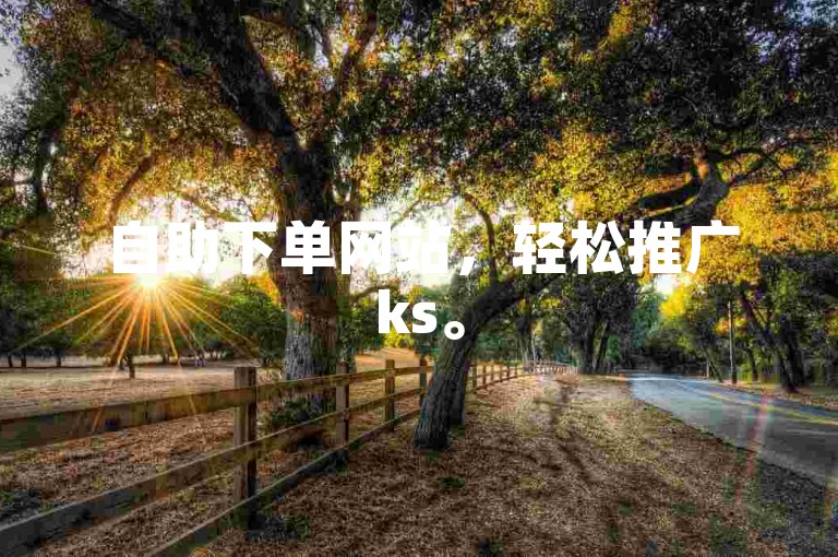 自助下单网站，轻松推广ks。