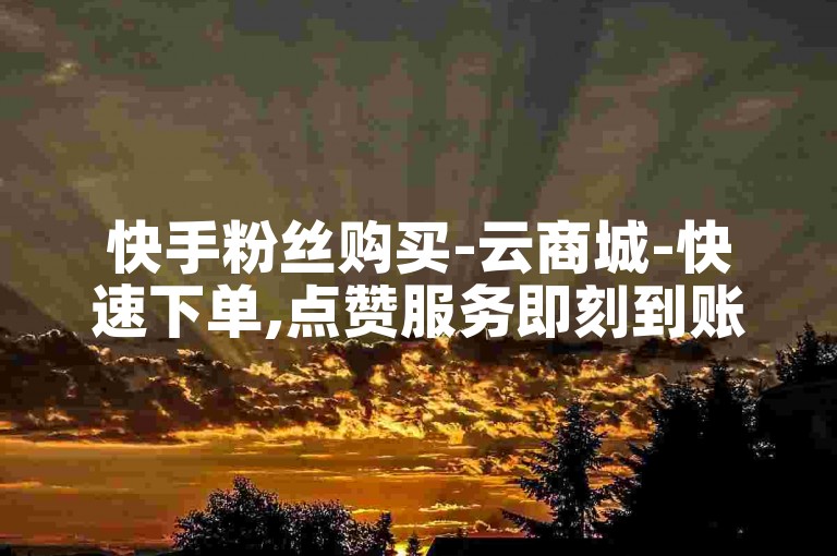 快手粉丝购买-云商城-快速下单,点赞服务即刻到账。