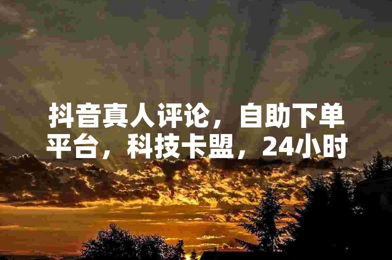 抖音真人评论，自助下单平台，科技卡盟，24小时服务。