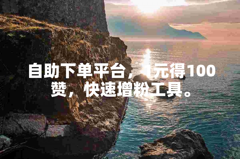 自助下单平台，1元得100赞，快速增粉工具。