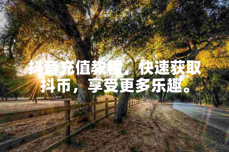 抖音充值教程，快速获取抖币，享受更多乐趣。
