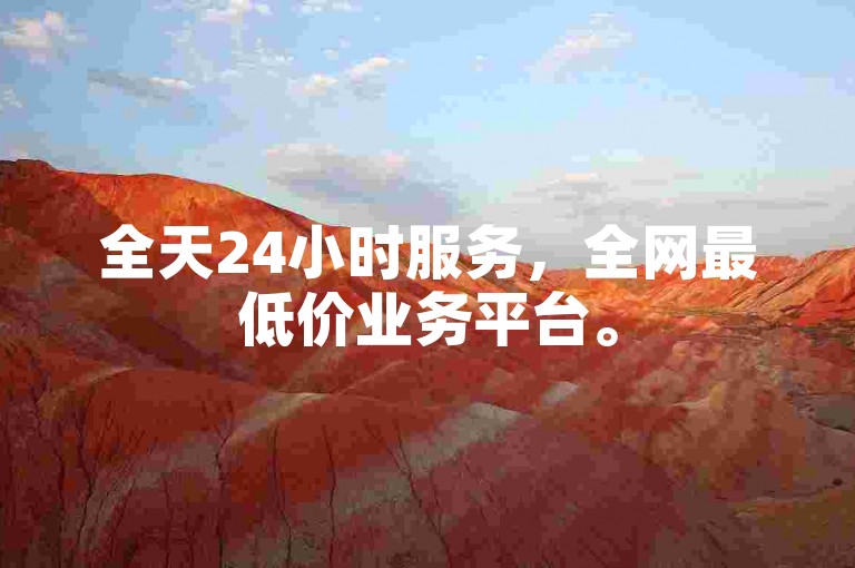 全天24小时服务，全网最低价业务平台。
