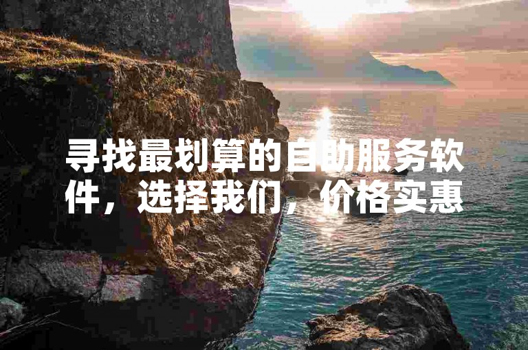 寻找最划算的自助服务软件，选择我们，价格实惠且可靠。
