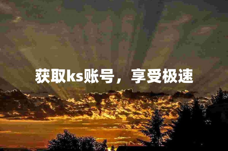 获取ks账号，享受极速5000赞服务。