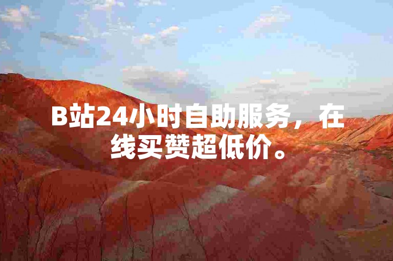 B站24小时自助服务，在线买赞超低价。