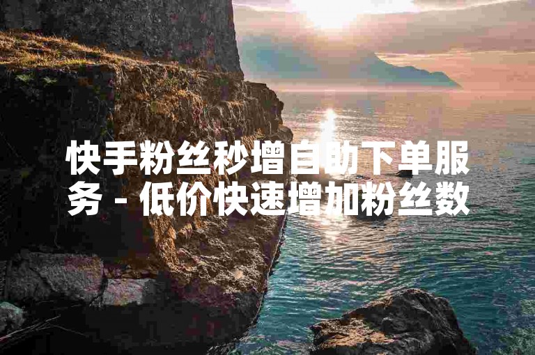 快手粉丝秒增自助下单服务 - 低价快速增加粉丝数