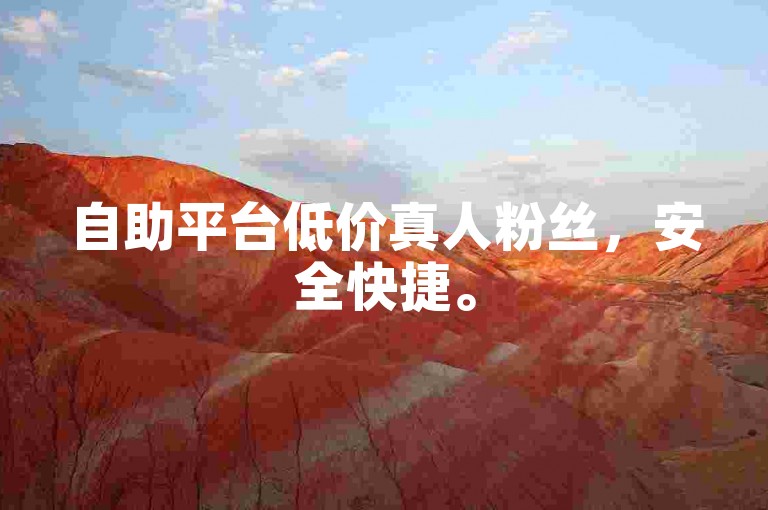 自助平台低价真人粉丝，安全快捷。