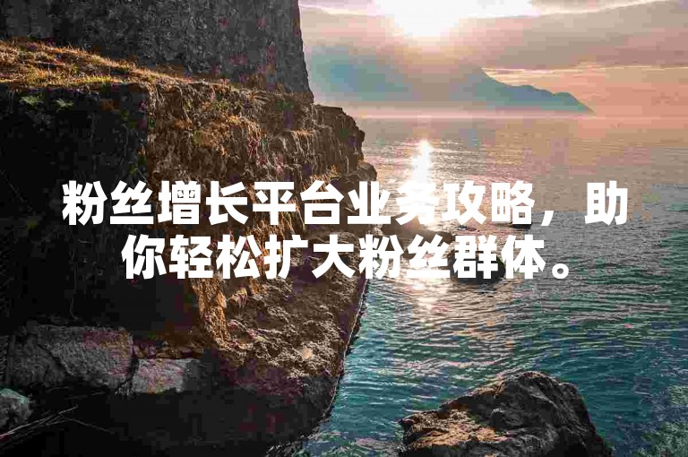 粉丝增长平台业务攻略，助你轻松扩大粉丝群体。
