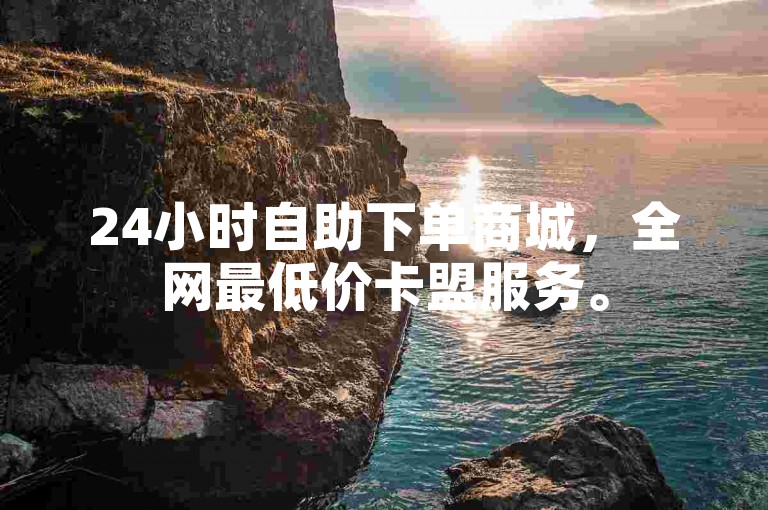 24小时自助下单商城，全网最低价卡盟服务。