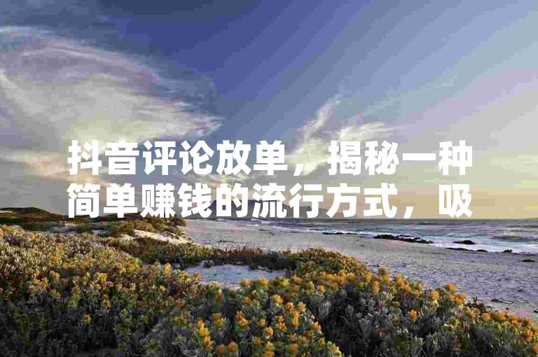 抖音评论放单，揭秘一种简单赚钱的流行方式，吸引社交媒体关注！