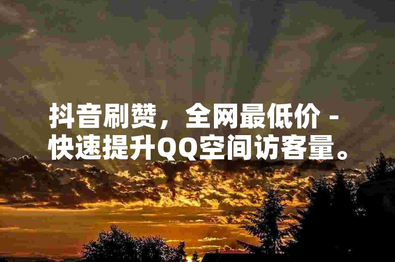 抖音刷赞，全网最低价 - 快速提升QQ空间访客量。