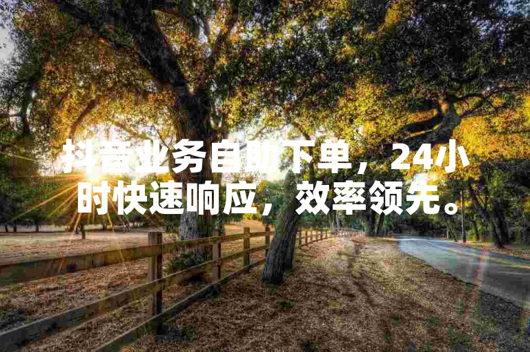 抖音业务自助下单，24小时快速响应，效率领先。