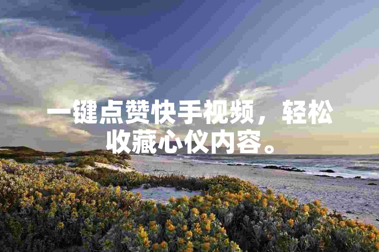 一键点赞快手视频，轻松收藏心仪内容。