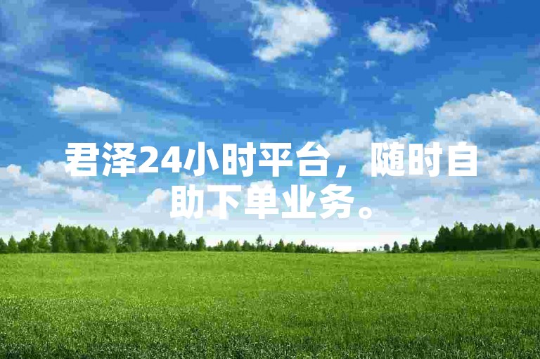 君泽24小时平台，随时自助下单业务。