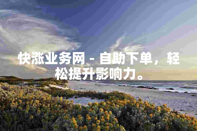 快涨业务网 - 自助下单，轻松提升影响力。