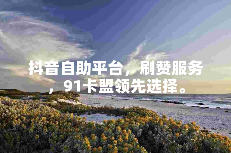 抖音自助平台，刷赞服务，91卡盟领先选择。