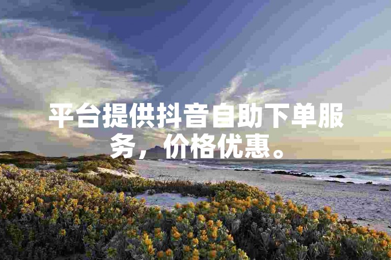 平台提供抖音自助下单服务，价格优惠。